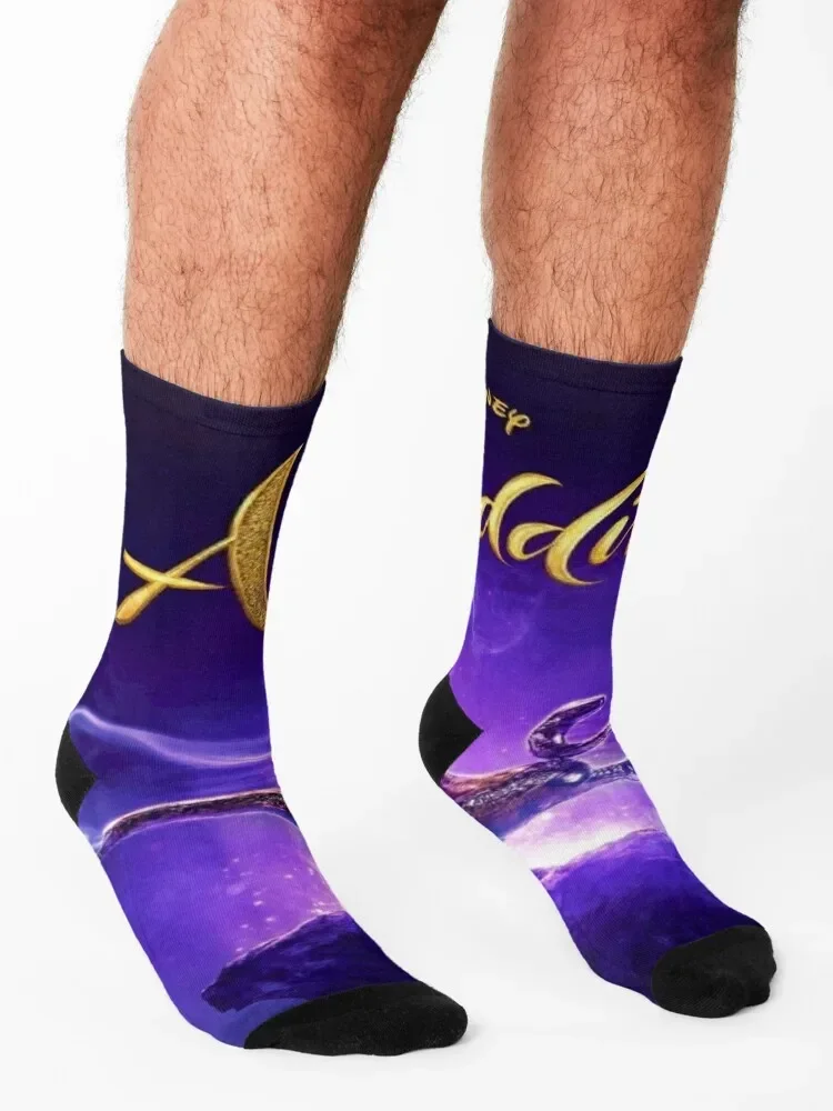 Aladdin's Lamp Cycling Socks para homens e mulheres, Gym Socks, Girl