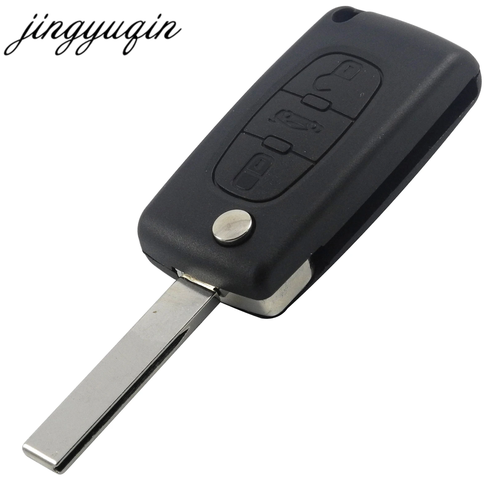 jingyuqin VA2/HCA 3-przyciskowy brelok do kluczy CITROEN C2 C3 C4 C5 Hatch C6 C8 Remote Flip Folding Uncut Key Shell Case Replacement