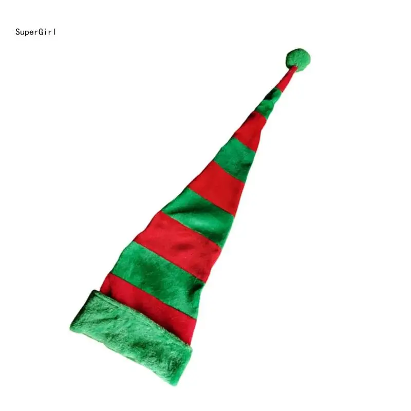 Long Christmas Light up Elf Hat Cheerful Hat Baggy Hat Leprechaun Autumn Winter J78E