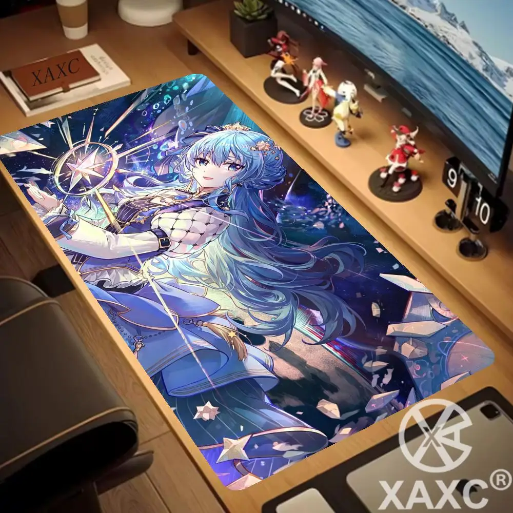 Hoshimati Suisei Mouse pad Large e-sports game player mouse pad laptop keyboard pad non-slip mat coaster PC carpet HD XAXC