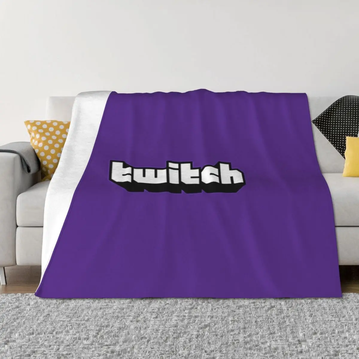 

Twitch logo Throw Blanket Soft Beds valentine gift ideas warm for winter Summer Blankets