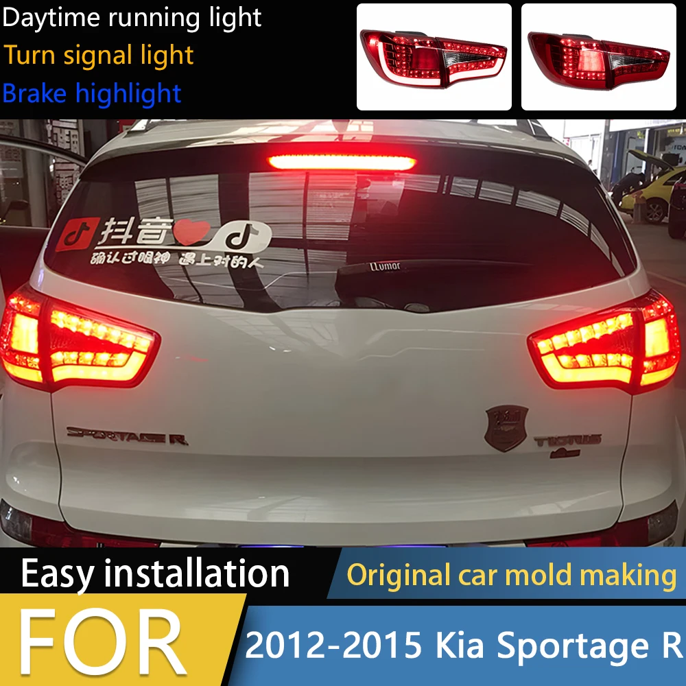 

Стайлинг автомобиля для Kia Sportage R задние фонари 2012-2015 Sportage R светодиодный задний фонарь DRL сигнальный тормоз задний ход автоаксессуары