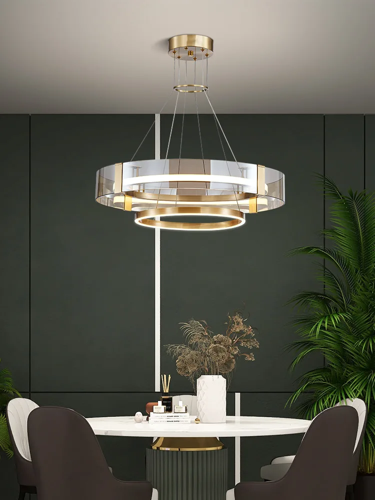 

2024 Modern New Style Brown Glass Ceiling Chandelier Home Decor Enamel Glass Lustres LED Lamparas Casa Lampe for Living Room