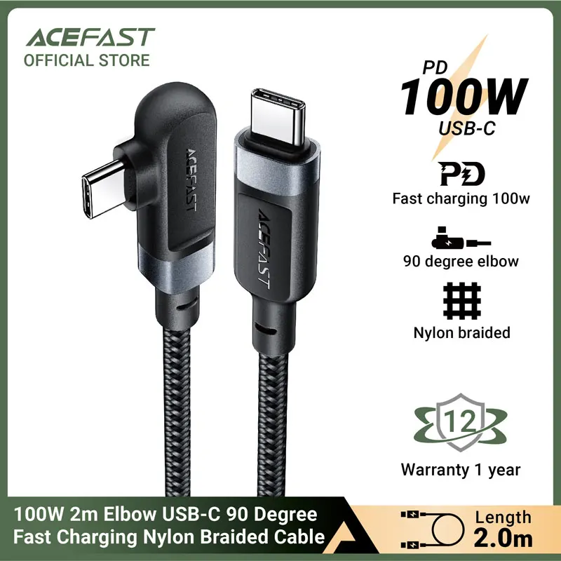 ACEFAST PD 100W USB C to USB Type C Cable PD Fast Charger Cord USB C 5A For Xiaomi poco f3 x3 pro oneplus 9 pro Macbook Pro iPad