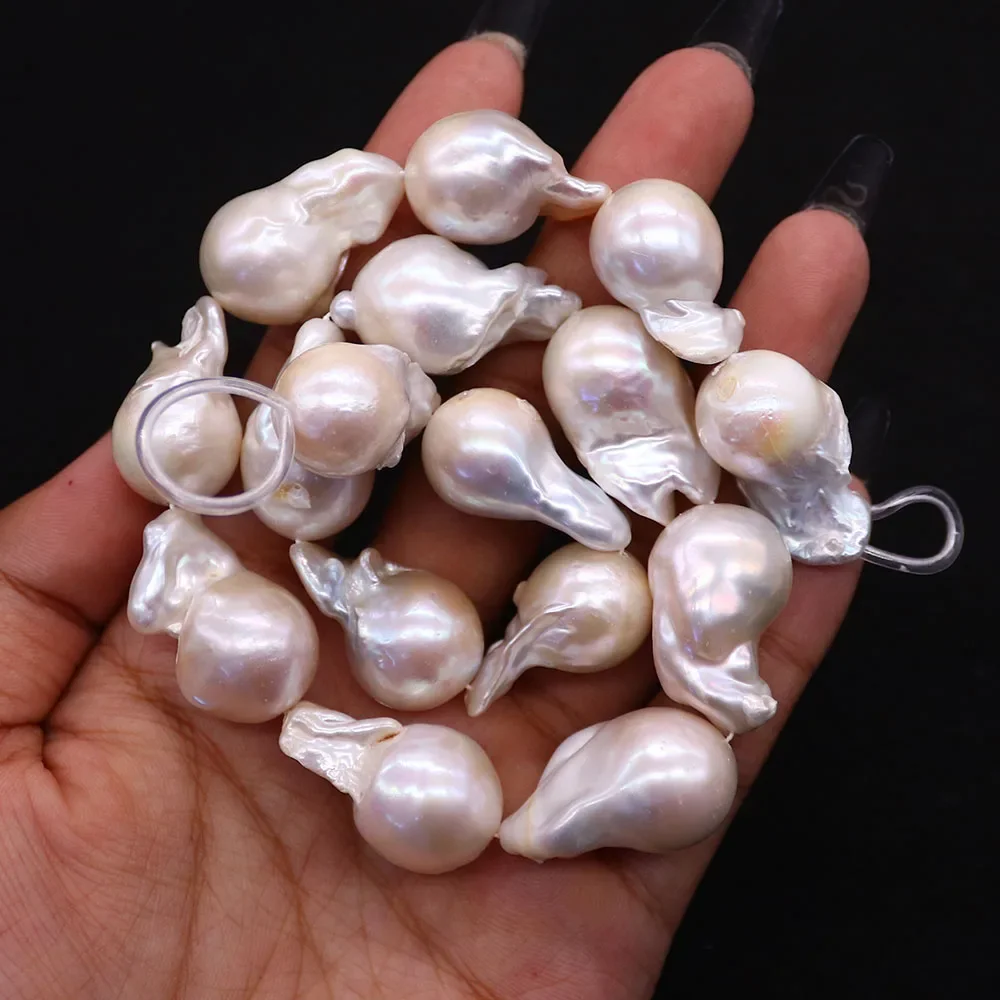 Natural Freshwater Pearl Tail Beads Baroque Pearl Straight Holes Loose Bead 1 Strand DIY Necklace Bracelet Jewelry Accessory
