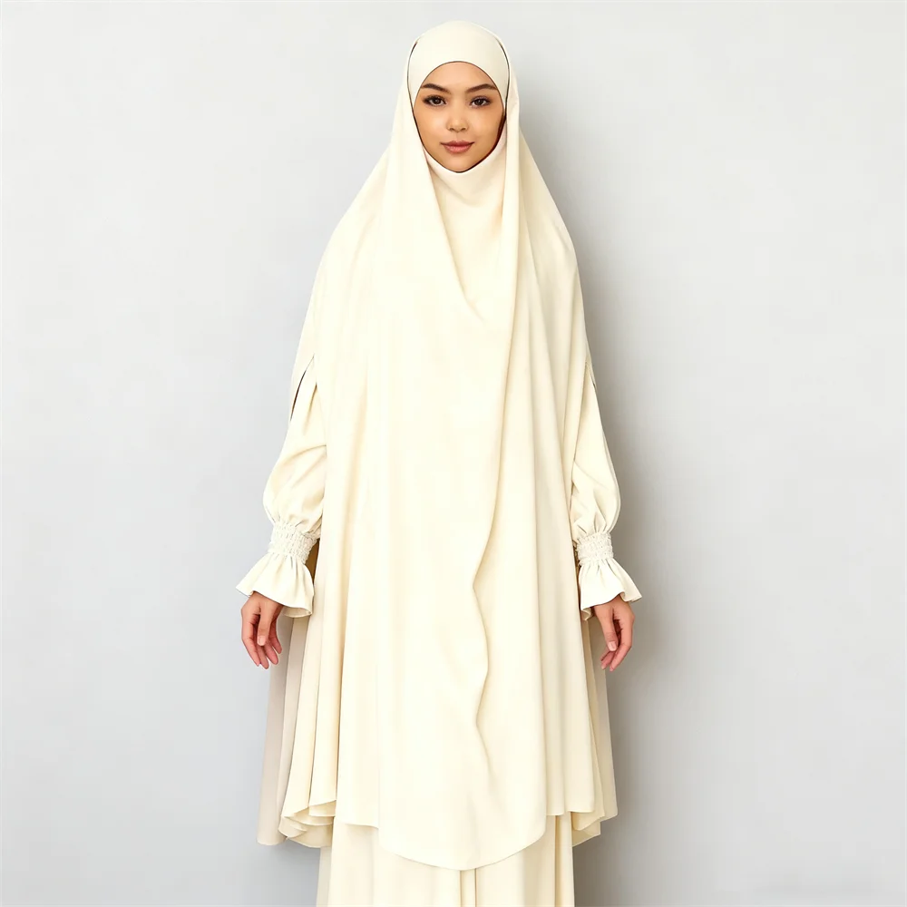 

Ид Джеллаба Химар Джалабия Мусульманские комплекты из 2 предметов Женская верхняя молитва Одежда Хиджаб Платье Турция Кафтан Бурка Халат Абая Бурqa