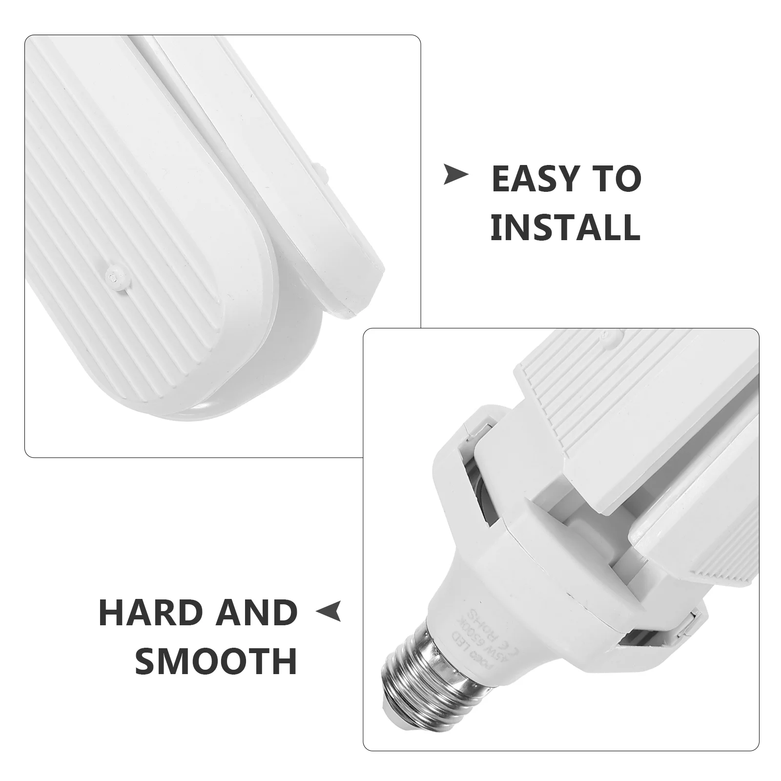 E27 Tri-Fold LED Garage Light Adjustable Garage Light Fixture with Three Panel for Garage Ceiling Workshop and Garage Lighting L