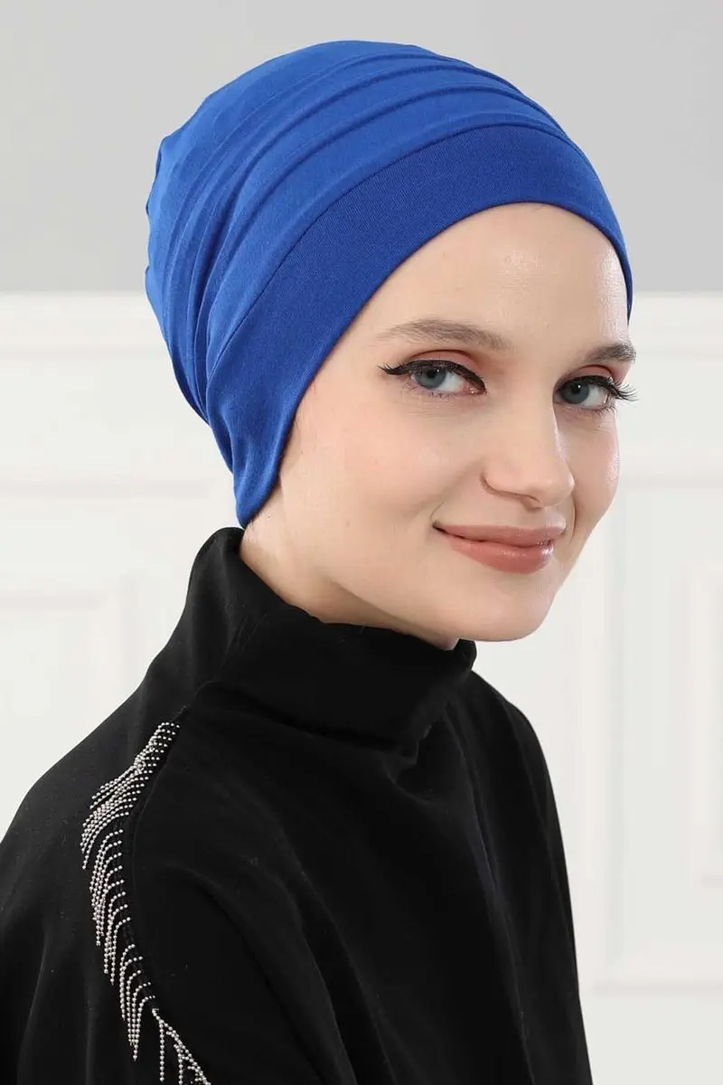 Beret Model hijab Bone Saks blue