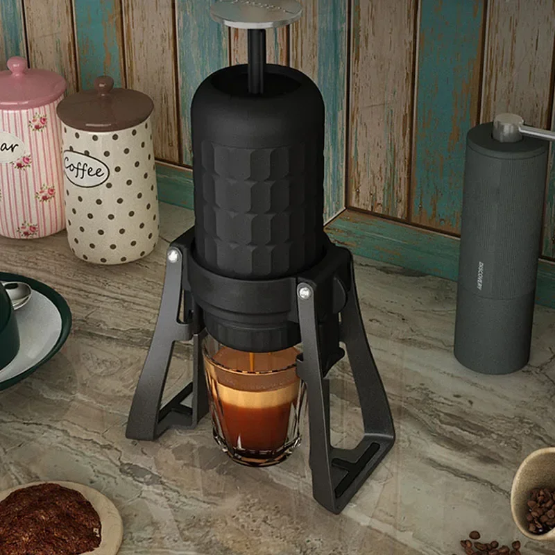 ماكينة صنع قهوة نسبرسو منزلية محمولة 220 فولت ماكينة قهوة اسبريسو قابلة لإعادة الشحن في الهواء الطلق مسحوق استخراج البطارية المدمج