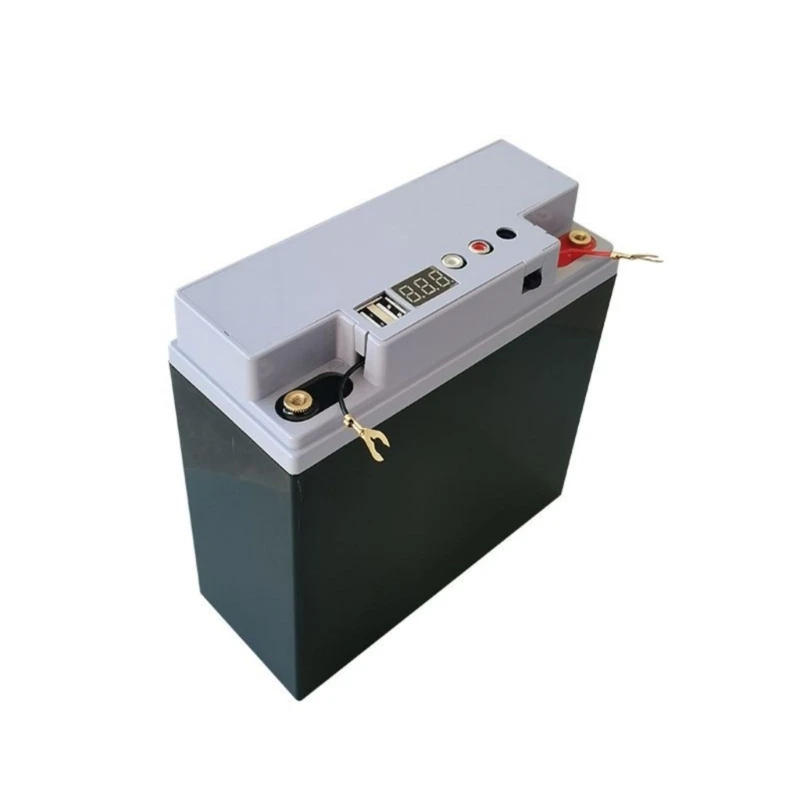 Hộp đựng pin lithium đa chức năng Cổng đầu ra USB Màn hình LCD 12V 17A 448F