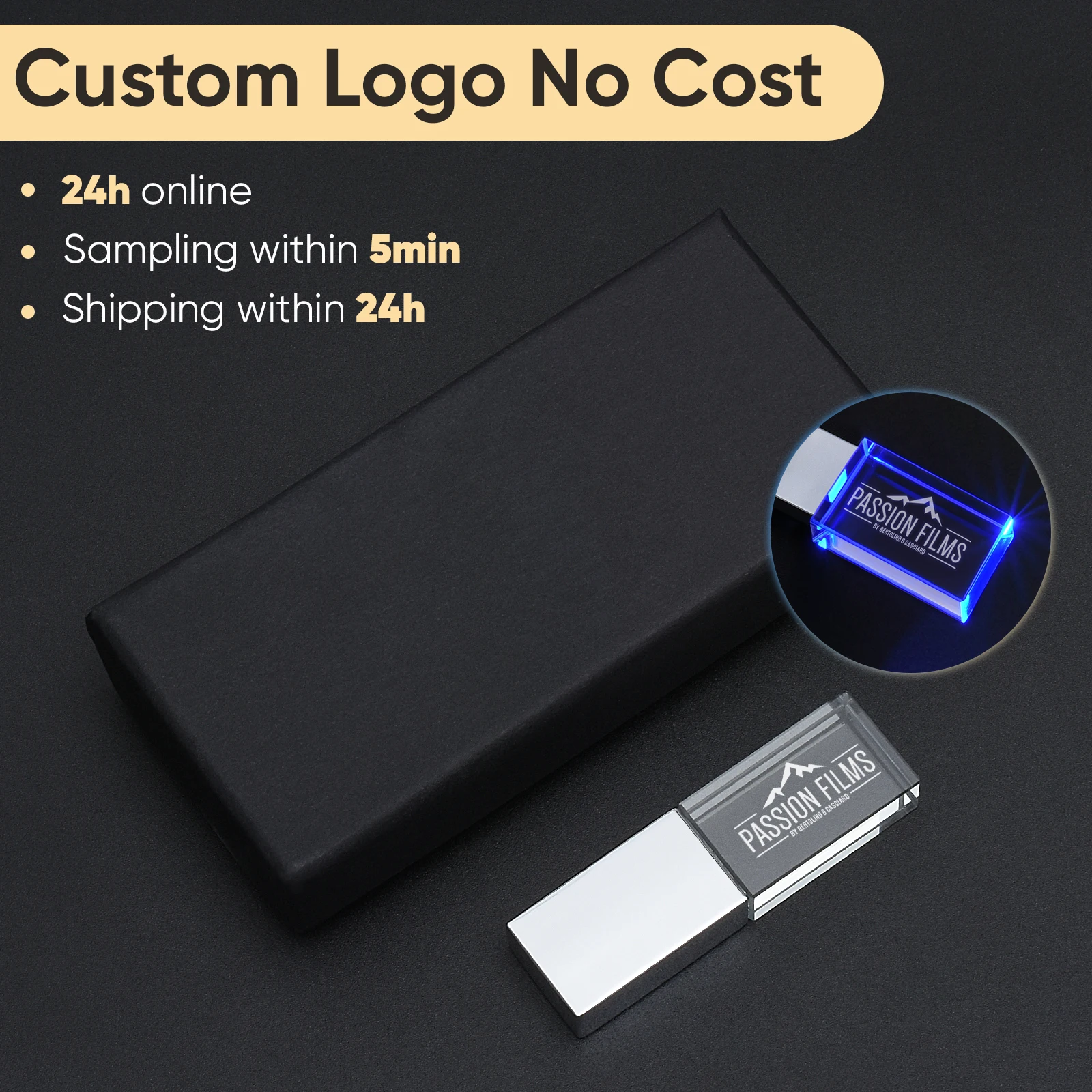 

USB-накопитель USB 3.0 с синей LED-подсветкой, 128 ГБ, черный корпус, флешка 64 ГБ, с возможностью нанесения логотипа, кристаллическая флешка, креативный подарок, USB-флеш-накопитель