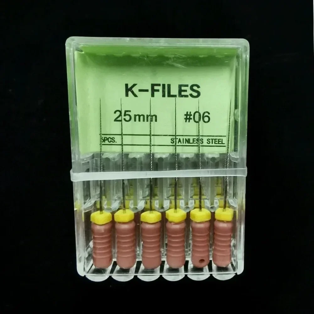 K File 21mm 25mm 31mm Strumenti endodontici in acciaio inossidabile Dentista Odontoiatria Odontologia Strumenti dentali Radice Cannal Endo