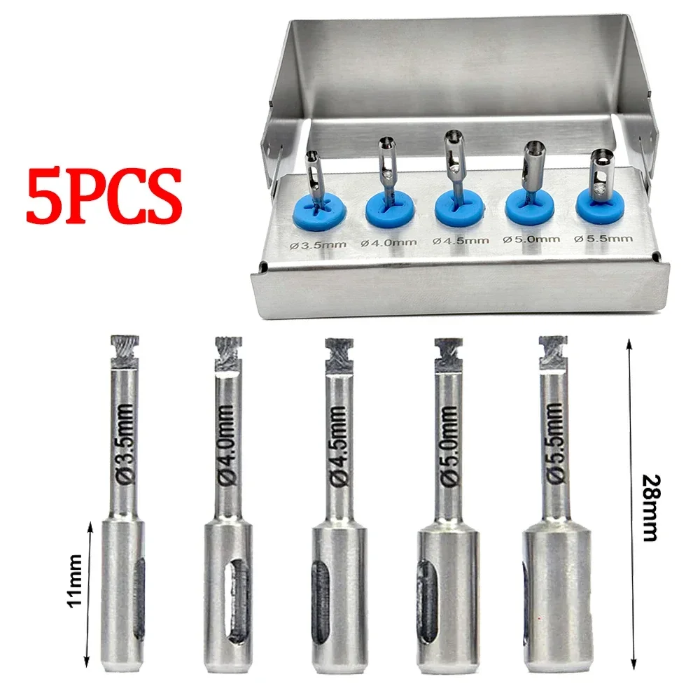 

5Pcs/set Dental Implant Tissue Punch Gingival Ring Cutter Stainless Steel Dental Implant Tissue Punch Dentist Instrument Tool