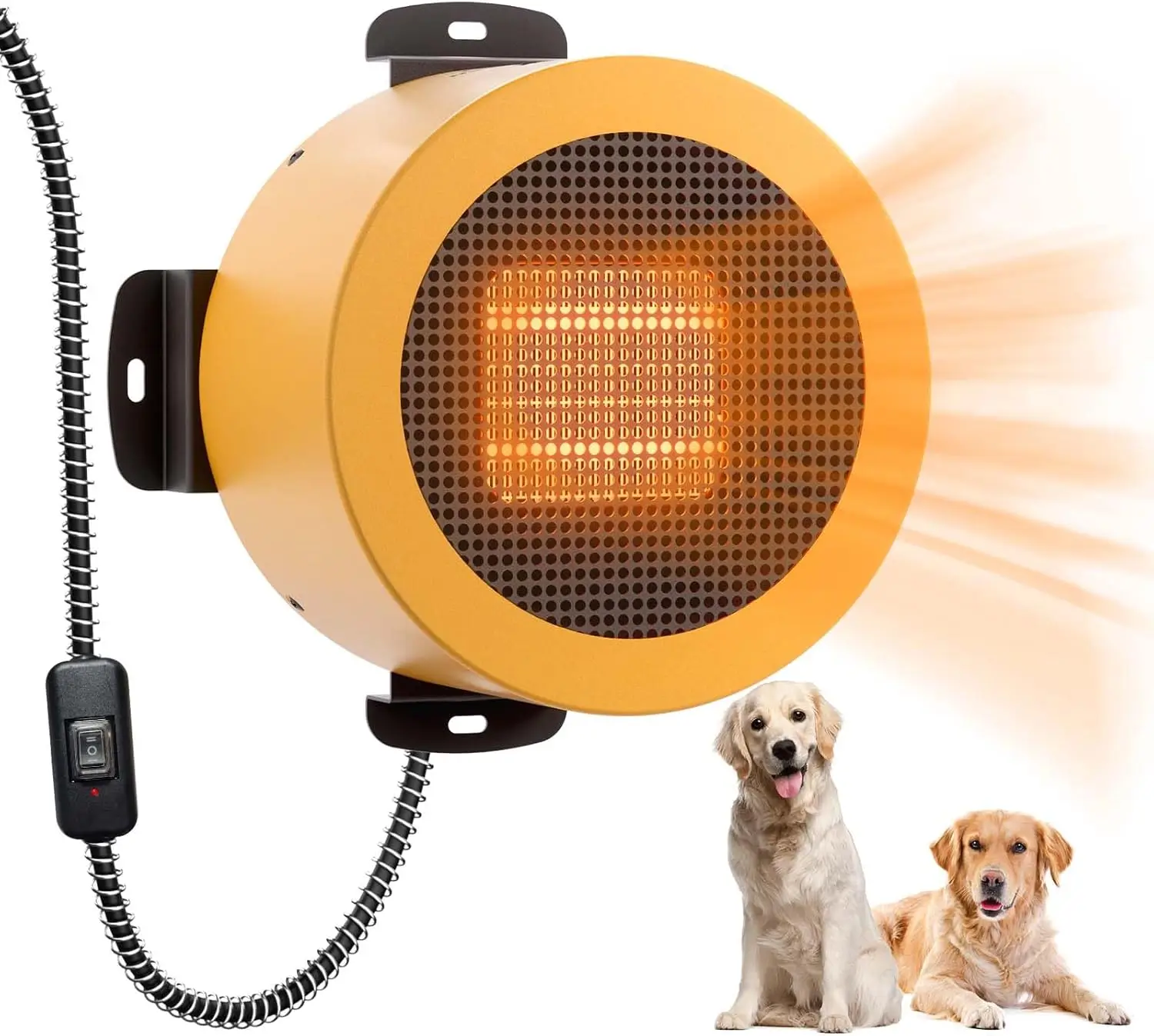 

400W Wall-Mounted Pet Heater with Overheat Protection, Waterproof Control for Dog House, Cat Cage, Chicken Coop