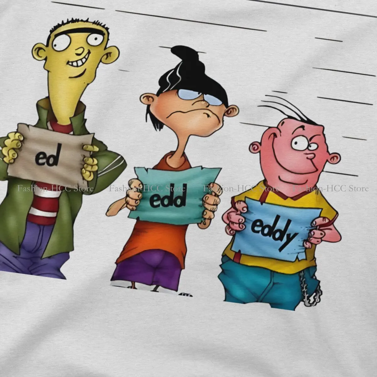 Ed Edd Eddy TV Series Cartoon In Prison Tshirt Graphic Men Tops Vintage Fashion Summer Polyester  Short Sleeve Harajuku T Shirt