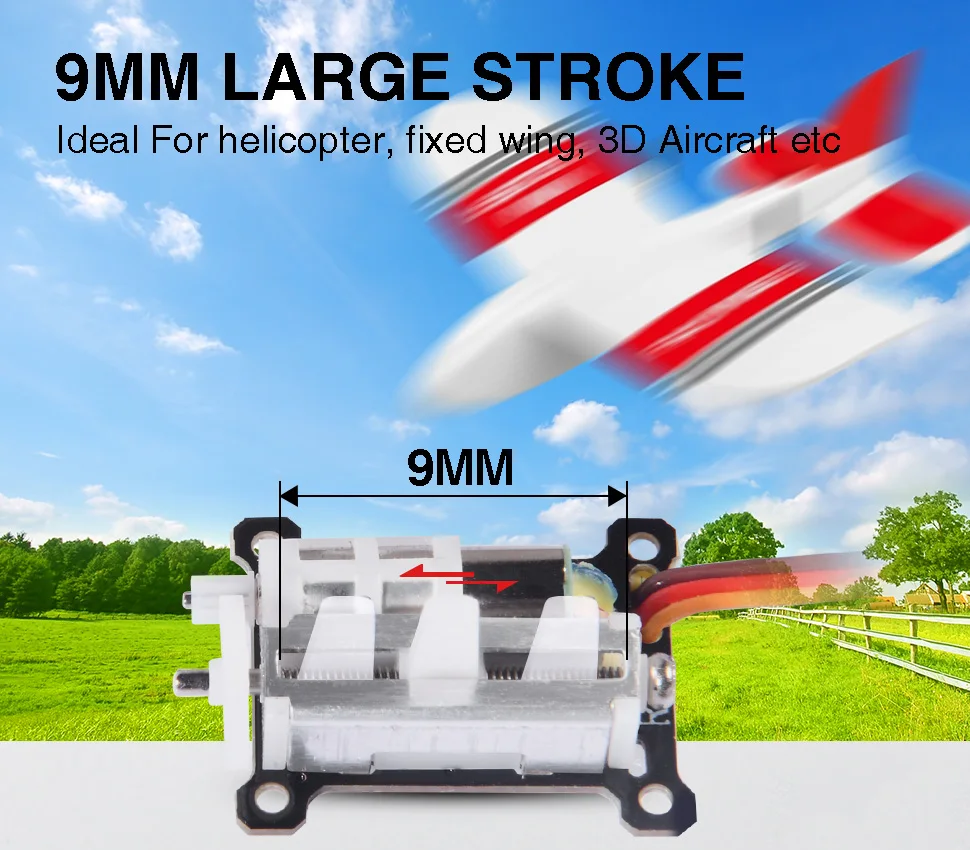 AFRC D1015PRO 1,5 g großes 9 mm Micro Digital Linear Servo High Speed für Indoor 3D Flight Helicoper Flugzeug DIY – Detail 2