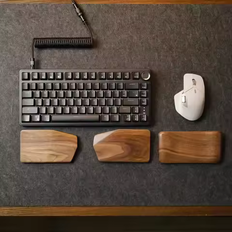 Walnut Plam Rest Split Keyboard Wrist Rest Wooden Custom 61/68/84/87/98/104keys for Mechanical Keyboard Solid Wood Palm Stress