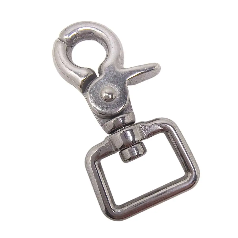67mm 316 Stainless Steel Scissor Hook Swivel Snap Hook for Marine Boat Rigging Tarp Cover Boat Fender Dog Leash Lobster Clasp - view 6