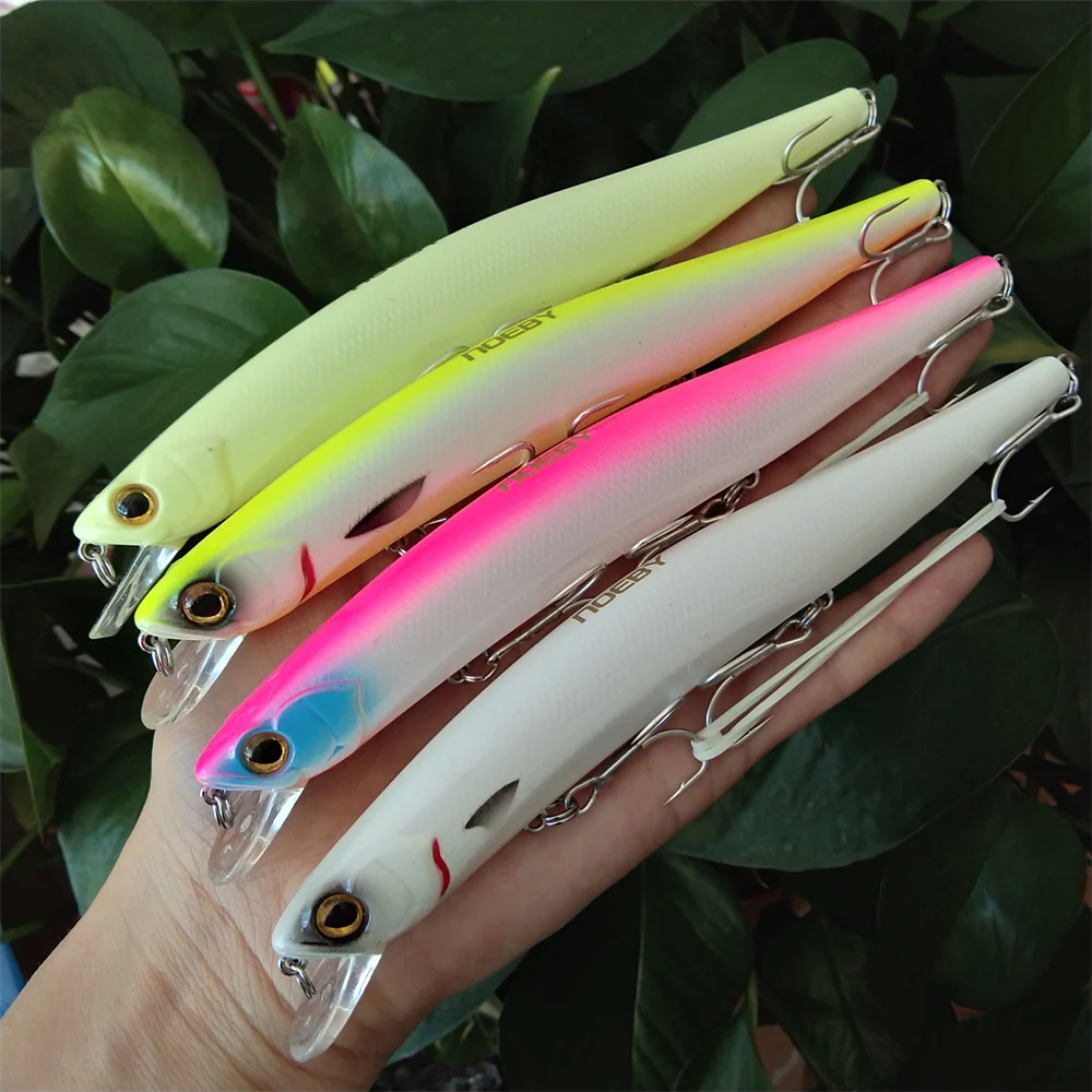 

NOEBY 4pcs 15cm 23g Floating Minnow Lure Hard Bait Artificial Fishing Tackle Wobbler Crankbait Swimbait for Bass Trout Pike