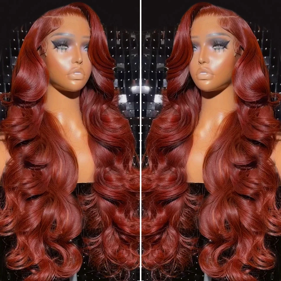 250% Brazilian 30 32 Inch ginger lace front wig human hair 13x4 Lace Front Wig Human Hair Water Wave 13x6 HD Lace Frontal Wigs