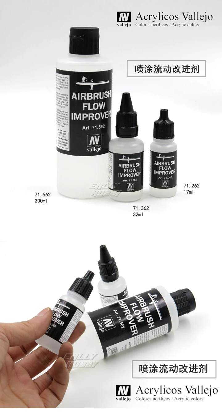 Lmprover Vallejo AV Spray Flow 71262(17ml) ~71562(200ml) Acessórios Ferramentas Hobby