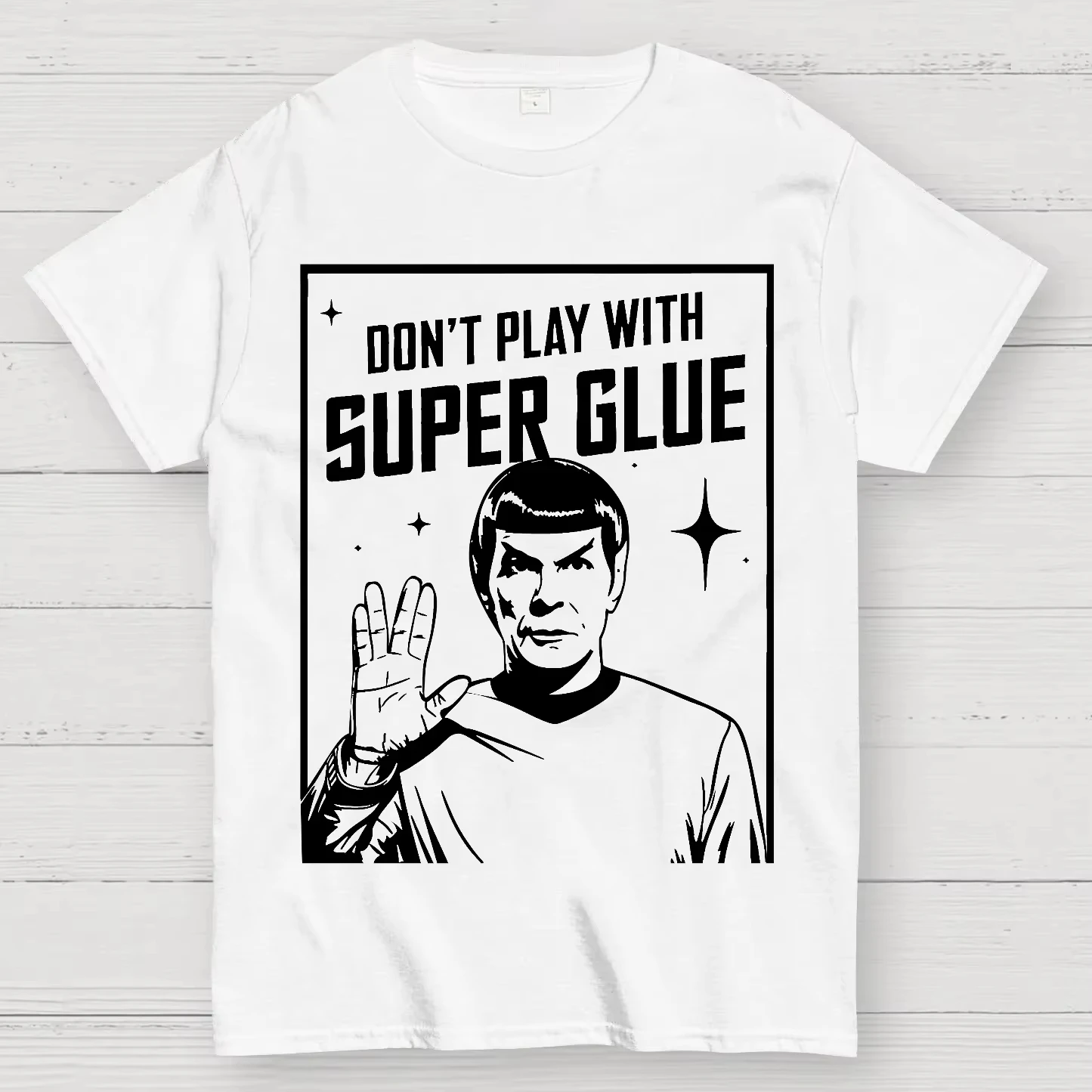 2026 New Funny Don't Play with Super Glue Stars Treks Men's Cotton O-Neck Short Sleeve T-Shirt Unique Tee Tops