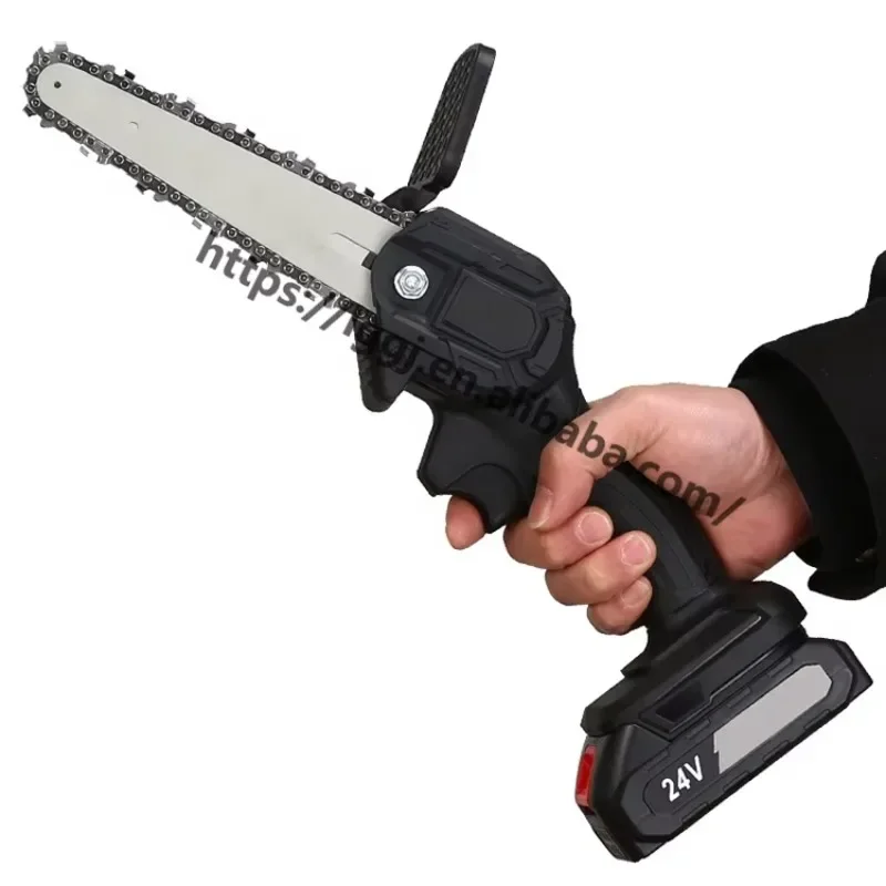 4/6 Inch Small Handheld Electric Pruning Saw Lithium Mini Powered Chain Saw Cordless Electric Chainsaw With Battery and Charger
