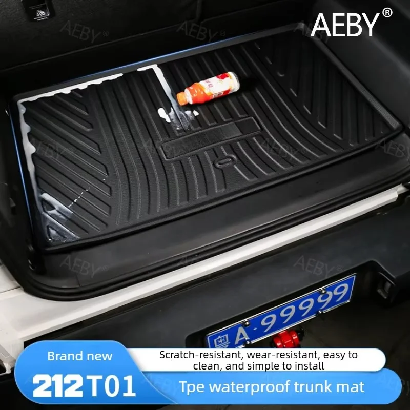 AEBY For BAIC 212 T01 TPE luggage lining,All-weather trunk mat,Waterproof, non-slip and odorless,Tail box mat,Car accessories