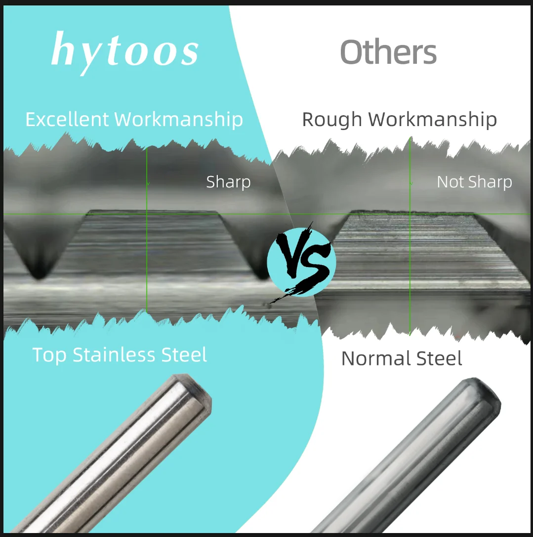 HYTOOS Vulkan Hartmetall Nagel Bohrer Bits 3/32 Professionelle Zwei-weg Konische Nagel Bit Acryl Gel Entferner Nägel Zubehör werkzeuge – Detail 8