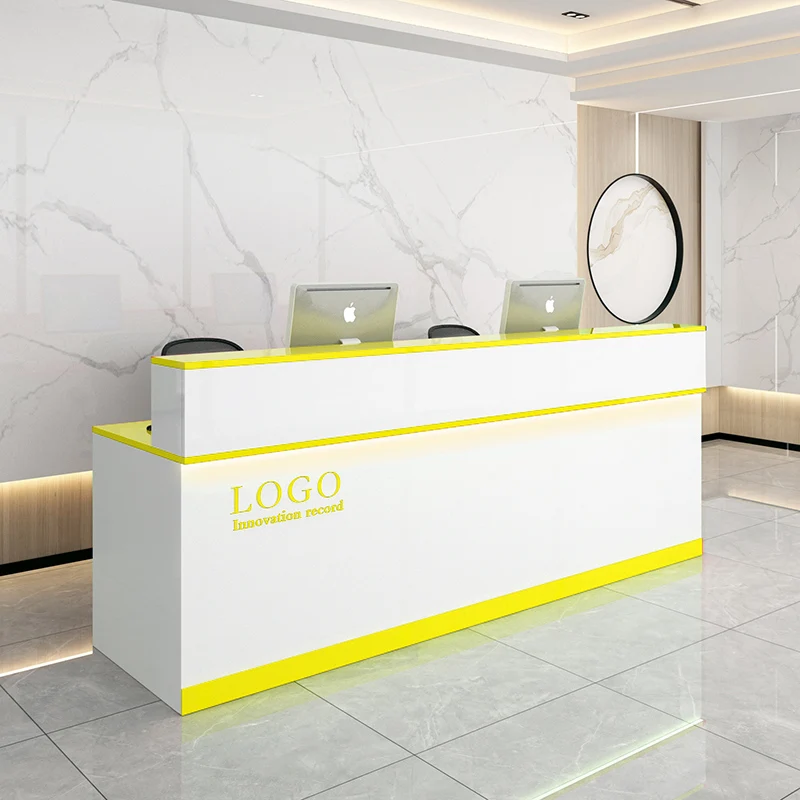 Reception for Beauty Salon Contoire Cash Desk Table Home Counter Store Store Furniture Rounded Reception Desks Clinic Frontdesk