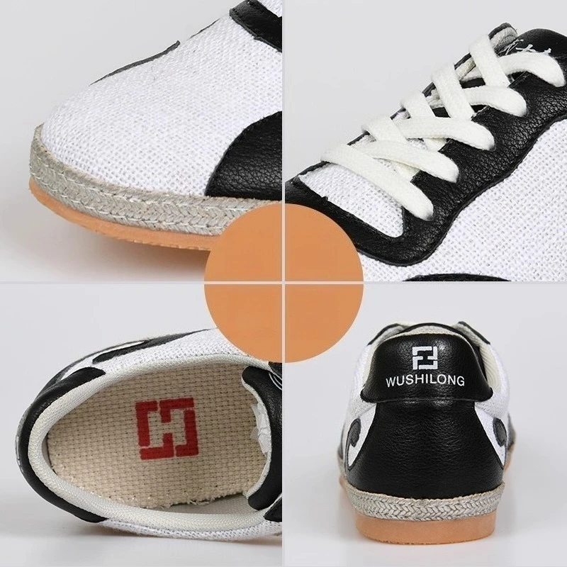 أحذية قماشية للكونغ فو أحذية فنون الدفاع عن النفس خفيفة الوزن ومرنة وغير قابلة للانزلاق أحذية ووشو قابلة للتنفس للرجال والنساء لممارسة Taichi