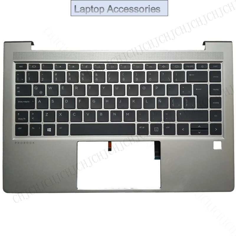 

F NEW For HP Probook 445 440 G9 Latin Spanish Keyboard Palmrest Cover Backlit