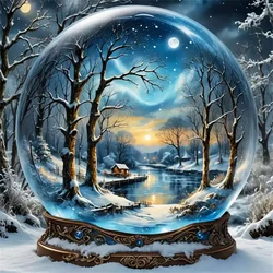 EverShine Diamond Painting Landscape Ball Winter New Arrival Diamond Mosaic Snow Lake Tree Cartoon DIY Hobby Home Decor Gift
