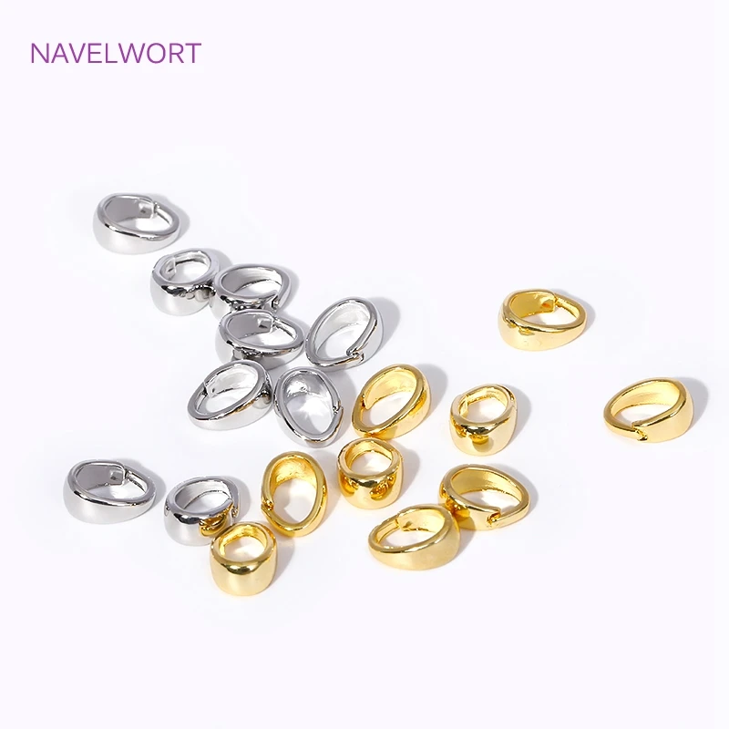 Brass 18K Gold Plated Smooth Pendant Bail Pinch Hook Clips Connector For DIY Jewelry Making Accessories Wholesale