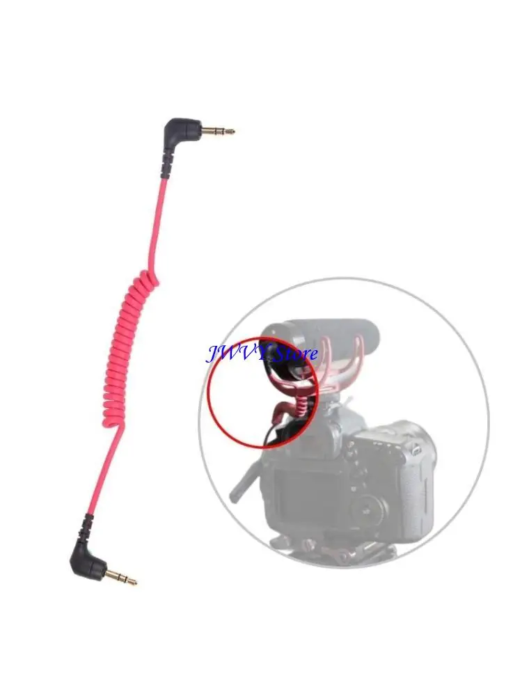 Cable micrófono macho TRS 573A 3,5mm para Rode SC2, Cable micrófono en ángulo recto en macho a macho, conexión