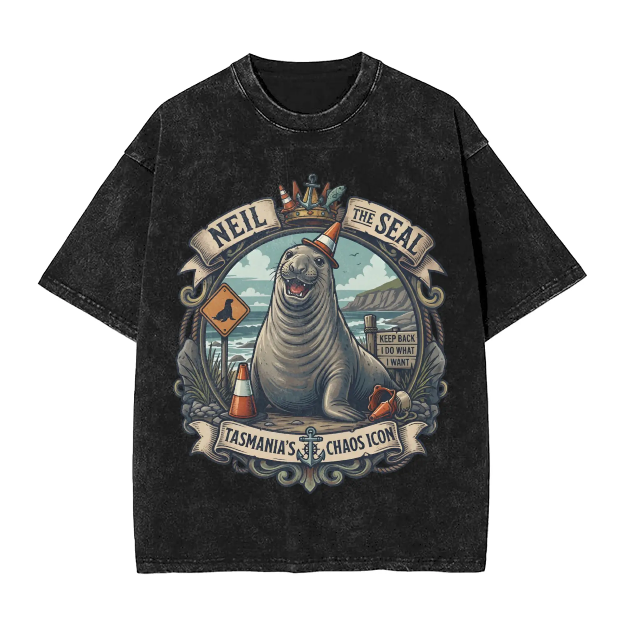 Neil the Seal  T Shirt  Fashion T Shirts Short Sleeve Street Style Tshirt Summer Cotton O Neck Oversized Top Tees