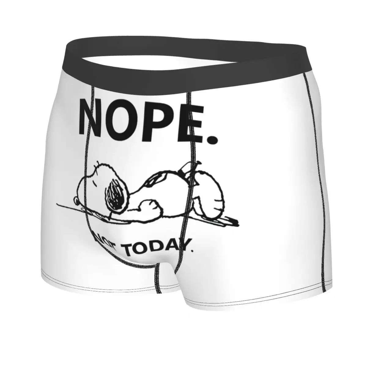 Custom Novelty Cute Cartoon Snoopy Boxers Shorts Panties Male Underpants Stretch Briefs Underwear