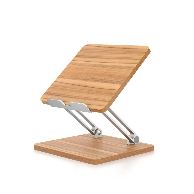 

Tablet PC Universal Stand Foldable Live Mobile Phone Stand Desktop Raise Stand Wooden Laptop Holder Metal Adjustable Folding