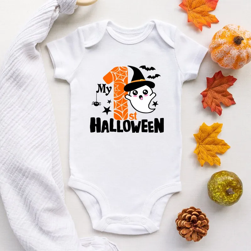 My 1st Halloween Baby Bodysuit Girls Boys Cute Romper Toddler Halloween Costume Infant Clothes First Halloween Baby Gift