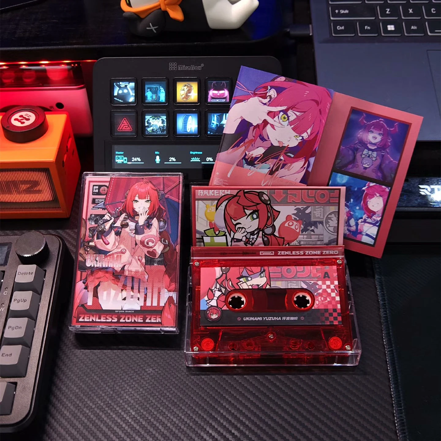 Juego Zenless Zone Zero Ukinami Yuzuha cinta musical la mejor colección álbum casetes Cosplay Walkman coche insonoras caja fiesta música