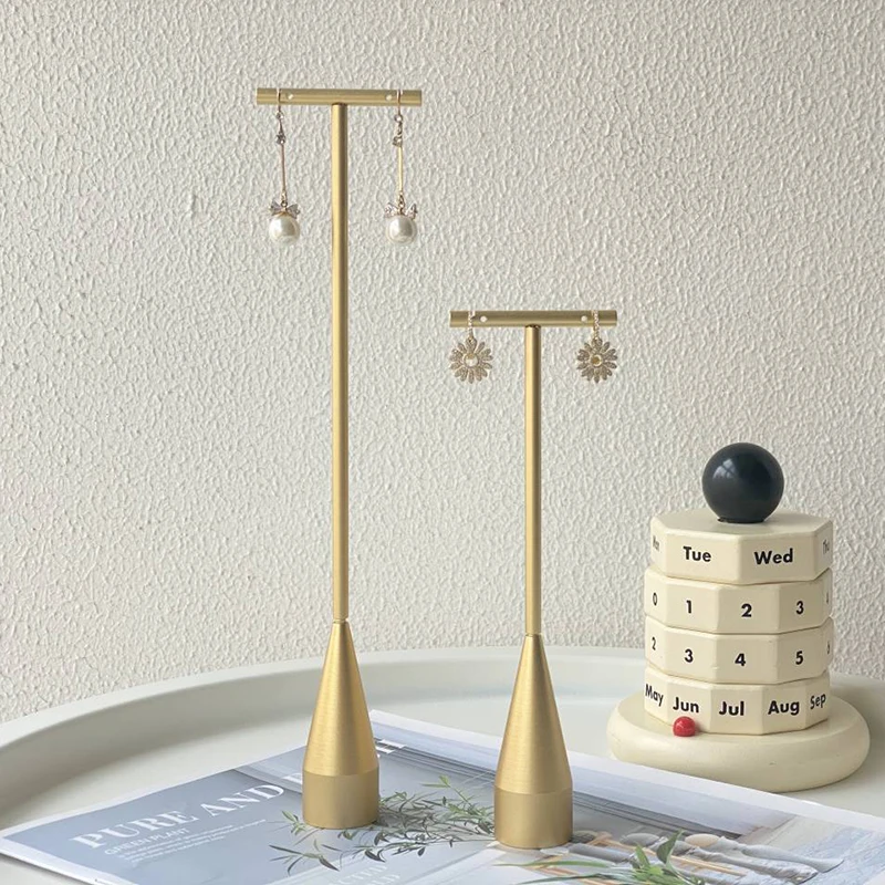 Metal Jewelry Display Rack Earrings Display Necklace  Ring Holder Display Rack T Bar Shelf Display Stand