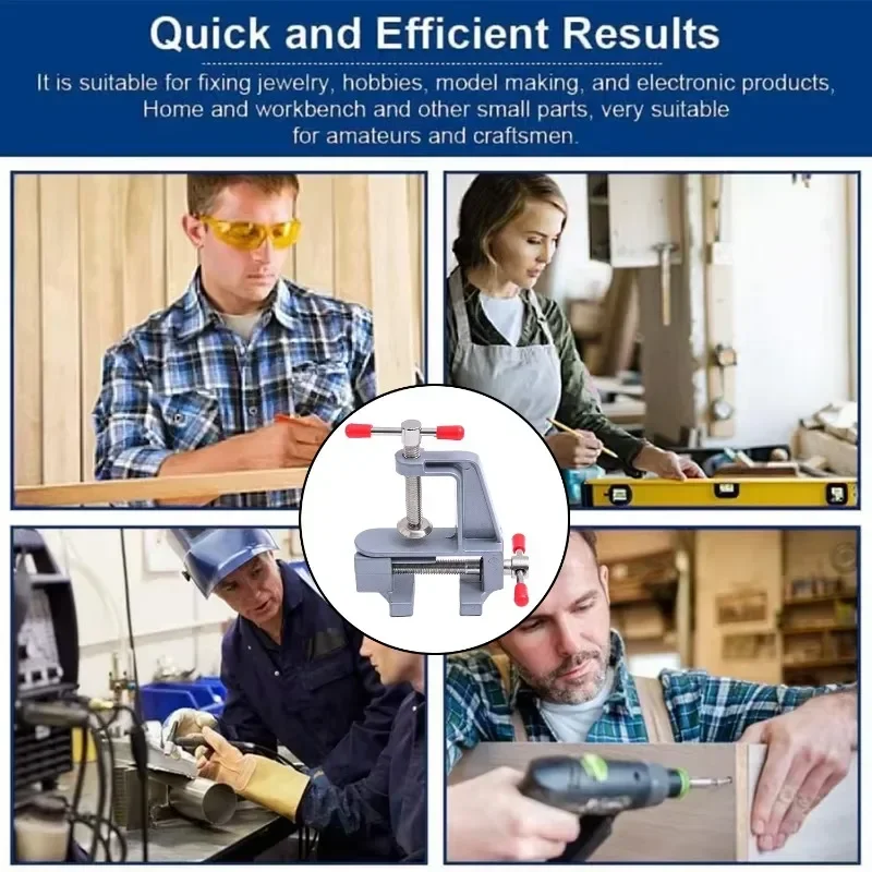 Mini Bench Vise Table Clamp Screw DIY Craft Mold Fixed Repair Tool Portable Plier Jewelry Make Electronics Small Hobby Workbench