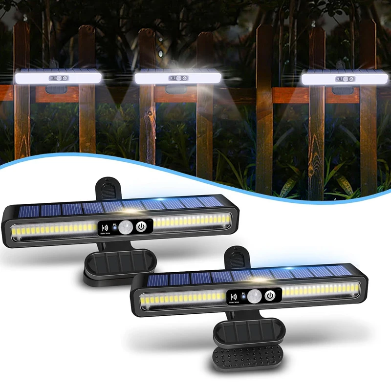 

Зажим на солнечный датчик движения, уличные водонепроницаемые садовые солнечные фонари для забора, двор, лужайка, патио, пейзаж, индукционная лампа
