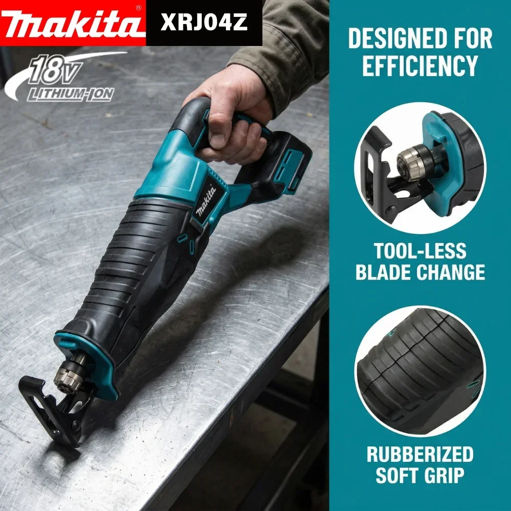 Makita 4 Blades Provided Brushless Cordless Reciprocating Saw 18V Kit for wood stud metal conduit and plastic pipe cutting