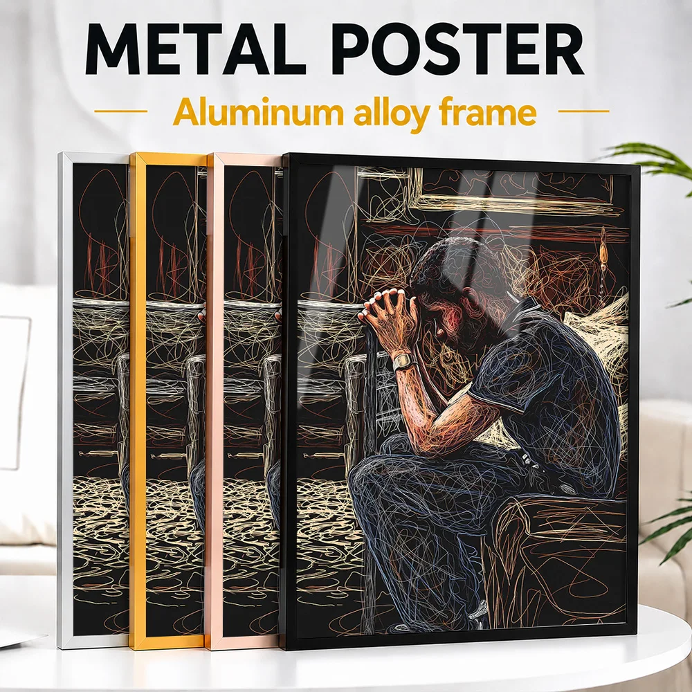Franklin Saint Framed Aluminum Metal Poster Customized Graphic Tribute Wall Art A Thoughtful Gift For Collectors In Living Room
