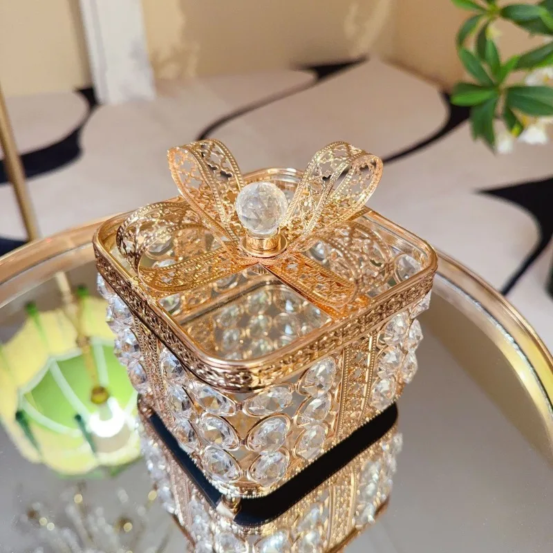 for Fashion light luxury crystal beads gift storage jewelry box home creative multi-purpose exquisite storage multi-style