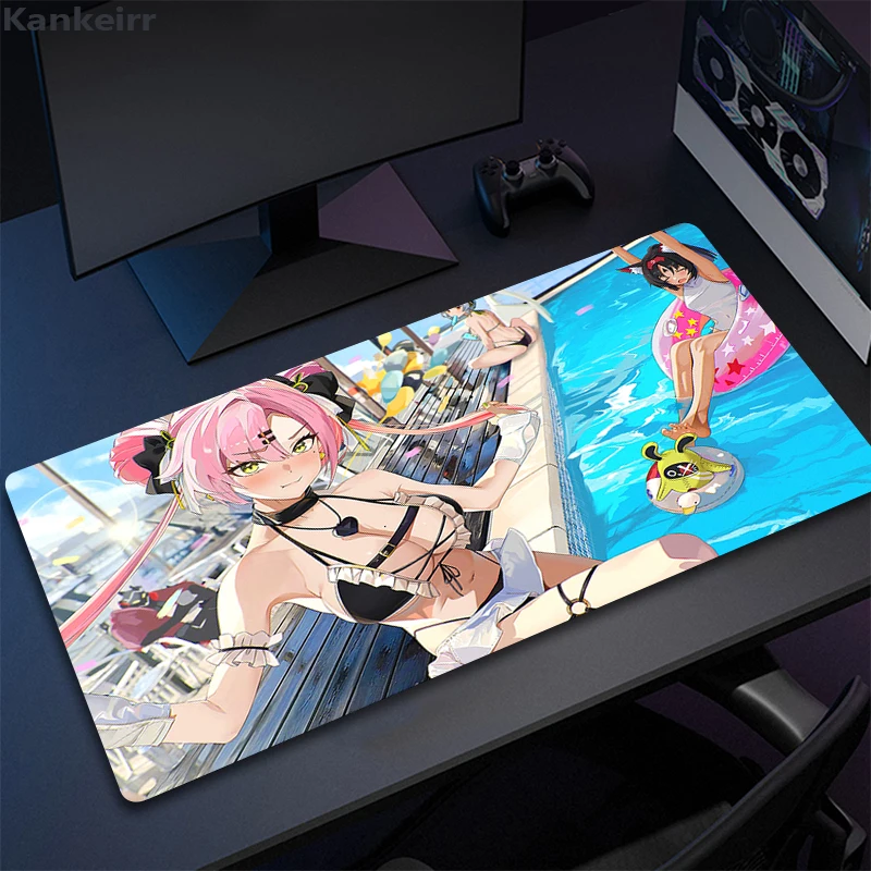 Zenless ゾーンゼロゲームマウスパッド大型 E スポーツゲームスピードマウスパッド LockEdge 厚みのあるコンピュータキーボードテーブルデスクマット 80x40