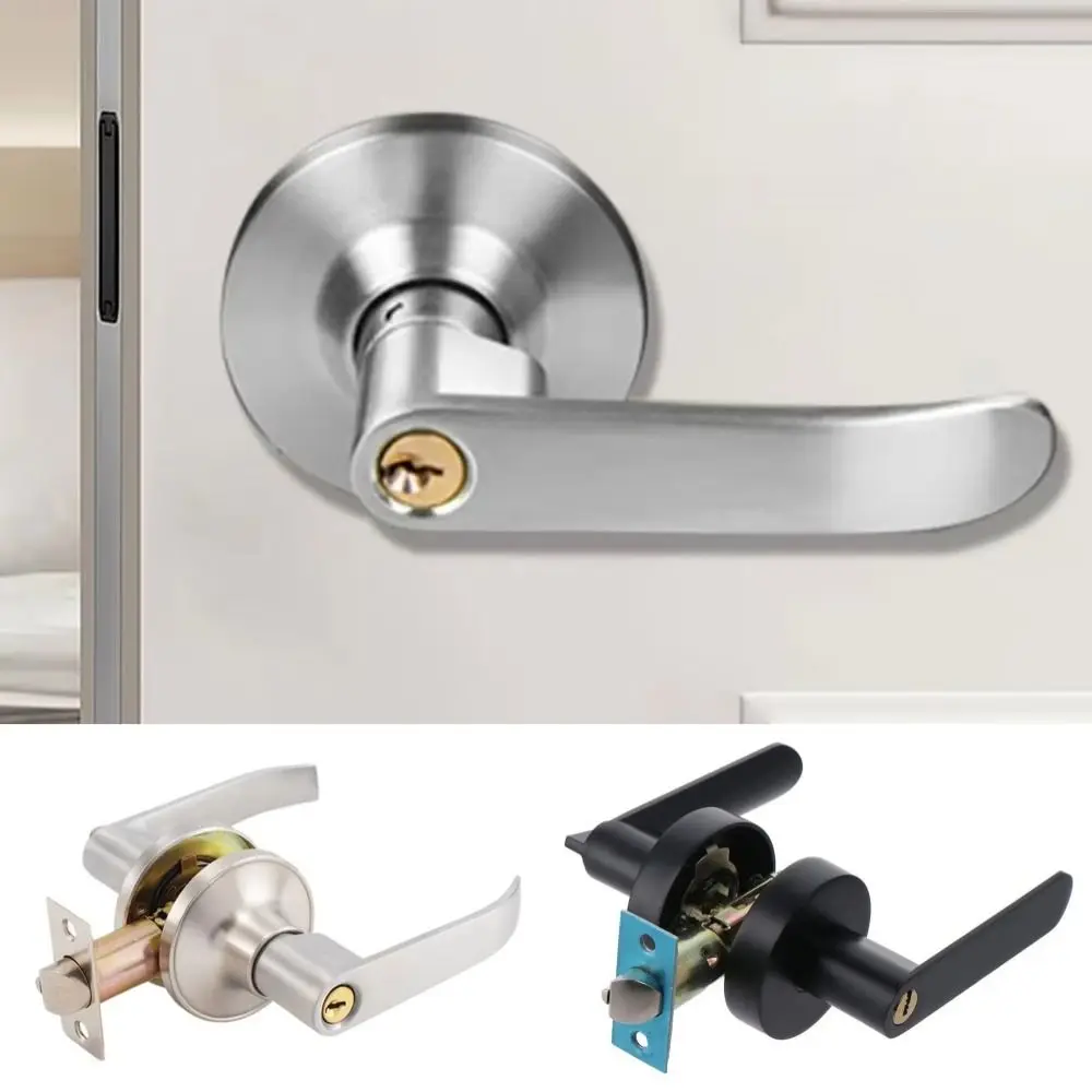 1Set New Three-Pole Spherical Knob Lock Aluminum Alloy 25-45mm Door Handle Lock with 3 Keys Entry Sliding Keyed Locks