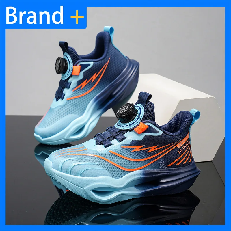 

Children Sports Shoes Summer Breathable Light Mesh Campus Running Competition Shoes Boys Soft Sole Cushioning Training Shoes