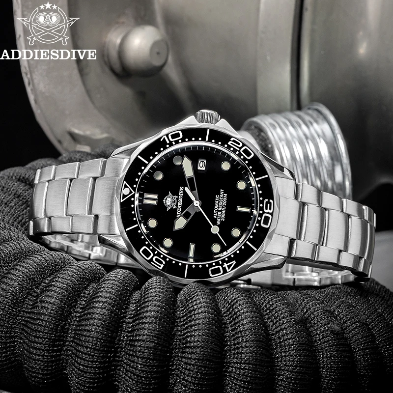 

ADDIESDIVE 42mm Diver Men's Watch Sapphire Crystal Automatic AD2106 Mechanical Watches Date 20Bar NH35 Super Luminous Wristwatch